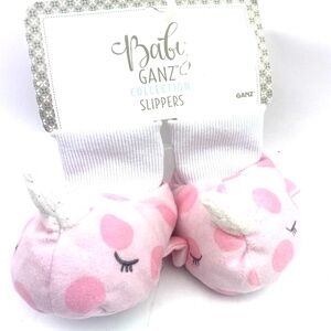 Baby Slippers Girls Size 0/12m Ganz Collection Pink Whale Infant Children Shoes